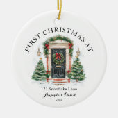 Personalisierte Weihnachten auf unserer neuen Zuha Keramik Ornament (Vorne)