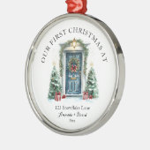 Personalisierte Weihnachten auf unserer neuen Zuha Ornament Aus Metall (Links)