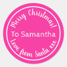 Personalisierte Weihnachten aus Santa Hot Pink