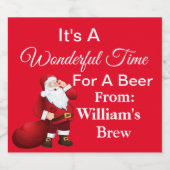 Personalisierte Weihnachten Bierflaschenetikett (Einzelnes Label)