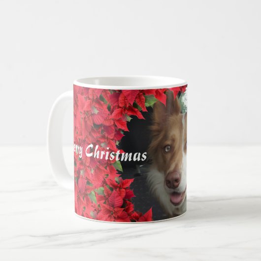 Personalisierte Weihnachten für Haustiere im Foto Kaffeetasse (Vorderseite Links)