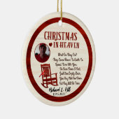 Personalisierte Weihnachten im Himmel Keramik Ornament (Rechts)
