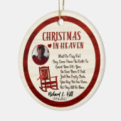 Personalisierte Weihnachten im Himmel Keramik Ornament (Links)