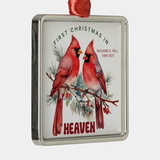 Personalisierte Weihnachten im Himmel Ornament Aus Metall (Rechts)