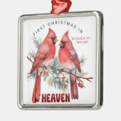 Personalisierte Weihnachten im Himmel Ornament Aus Metall (Links)