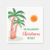 Personalisierte Weihnachten im Juli Party Paper Na Serviette (Vorderseite)