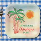 Personalisierte Weihnachten im Juli Party Paper Te Pappteller