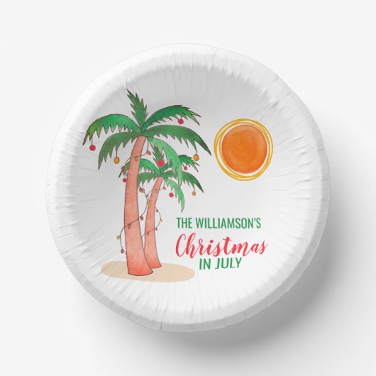 Personalisierte Weihnachten im Juli Party Papier B Pappteller (Vorderseite)