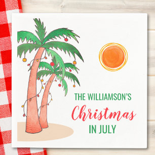 Personalisierte Weihnachten im Juli-Party-Papierna Serviette