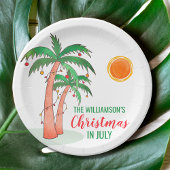 Personalisierte Weihnachten im Juli Party Pappteller