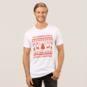 Personalisierte Weihnachten im Ugulatstil Tri-Blend Shirt (Vorderseite voll)
