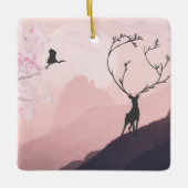 Personalisierte Weihnachten in der japanischen Ber Keramikornament (Vorderseite)
