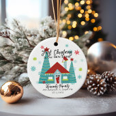 Personalisierte Weihnachten in einem neuen Zuhause Keramik Ornament