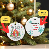 Personalisierte Weihnachten in einem neuen Zuhause Keramik Ornament