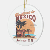 Personalisierte Weihnachten in Mexiko Beach Urlaub Keramik Ornament (Links)