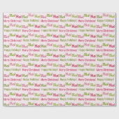 Personalisierte Weihnachten in Rosa und Grün Geschenkpapier (Flach)