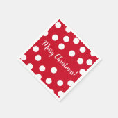 Personalisierte Weihnachten in Rot und Weiß Serviette (Ecke)