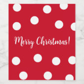 Personalisierte Weihnachten in Rot und Weiß Weinetikett (Einzelnes Label)
