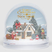 Personalisierte Weihnachten in unserem neuen Zuhau Schneekugeln (Vorderseite)