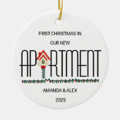 Personalisierte Weihnachten in unserer neuen Wohnu Keramik Ornament (Vorne)