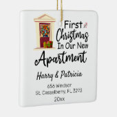 Personalisierte Weihnachten in unserer neuen Wohnu Keramikornament (Rechts)