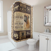 Personalisierte Weihnachten ist das Leben besser m Duschvorhang (Beispiel)