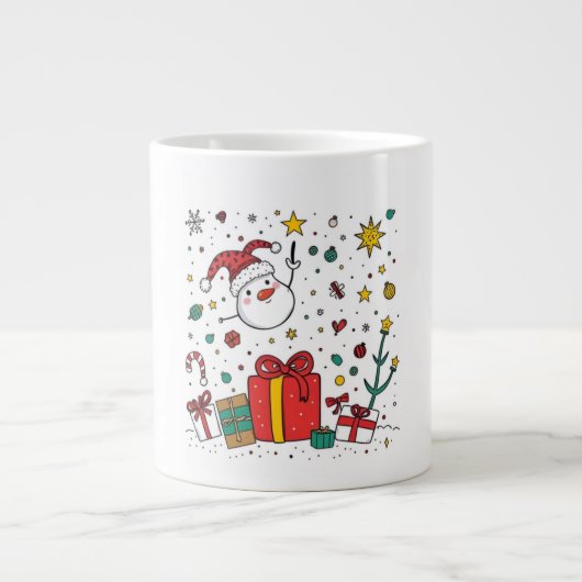 Personalisierte Weihnachten Jumbo-Tasse (Vorderseite)