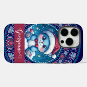 Personalisierte Weihnachten Kawaii Bear Dot Mandal Case-Mate iPhone Hülle (Rückseite (Horizontal))