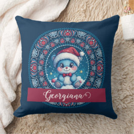 Personalisierte Weihnachten Kawaii Bear Dot Mandal Kissen