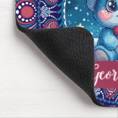 Personalisierte Weihnachten Kawaii Bear Dot Mandal Mousepad (Ecke)