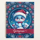Personalisierte Weihnachten Kawaii Bear Dot Mandal Planer (Vorderseite)