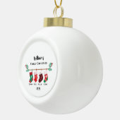 Personalisierte Weihnachten Keramik Kugel-Ornament (Rechts)