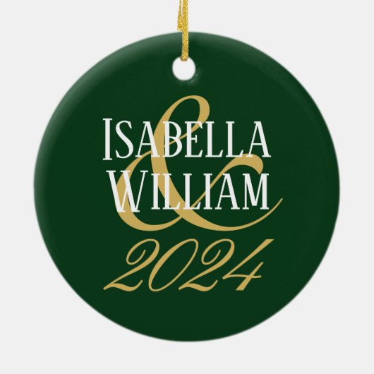 Personalisierte Weihnachten Keramik Ornament (Hinten)