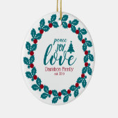 Personalisierte Weihnachten Keramik Ornament (Rechts)