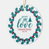 Personalisierte Weihnachten Keramik Ornament (Links)