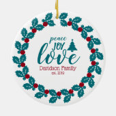 Personalisierte Weihnachten Keramik Ornament (Hinten)