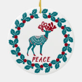 Personalisierte Weihnachten Keramik Ornament (Hinten)