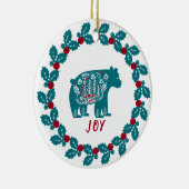 Personalisierte Weihnachten Keramik Ornament (Rechts)