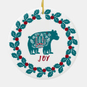 Personalisierte Weihnachten Keramik Ornament (Hinten)