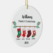 Personalisierte Weihnachten Keramik Ornament (Rechts)