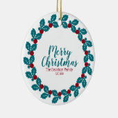 Personalisierte Weihnachten Keramik Ornament (Rechts)