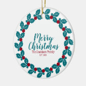 Personalisierte Weihnachten Keramik Ornament (Links)