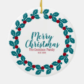 Personalisierte Weihnachten Keramik Ornament (Hinten)