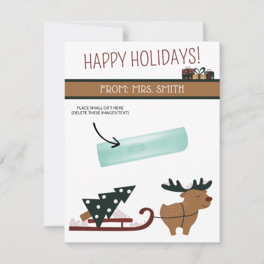 Personalisierte Weihnachten, kleine Geschenke, Gif Einladung (Vorderseite)