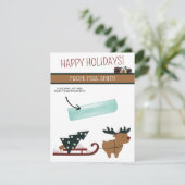 Personalisierte Weihnachten, kleine Geschenke, Gif Einladung (Stehend Vorderseite)