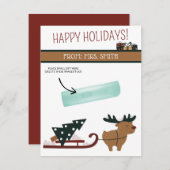 Personalisierte Weihnachten, kleine Geschenke, Gif Einladung (Vorne/Hinten)