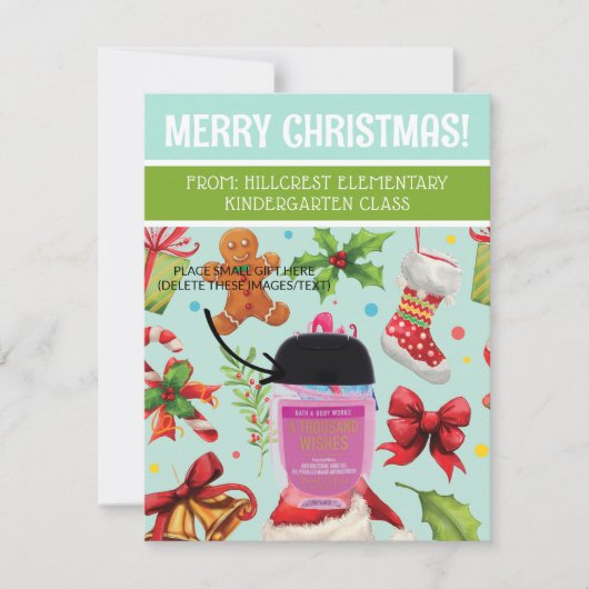 Personalisierte Weihnachten, kleine Geschenke, Gif Einladung (Vorderseite)