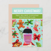 Personalisierte Weihnachten, kleine Geschenke, Gif Einladung (Vorne/Hinten)