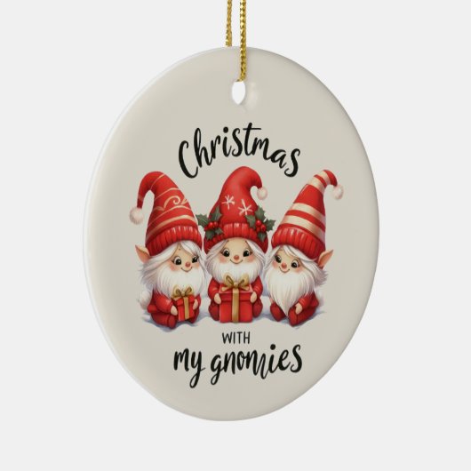 Personalisierte Weihnachten mit My Gnomies Keramik Ornament (Rechts)