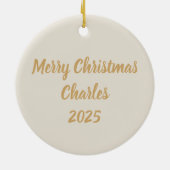 Personalisierte Weihnachten mit My Gnomies Keramik Ornament (Hinten)